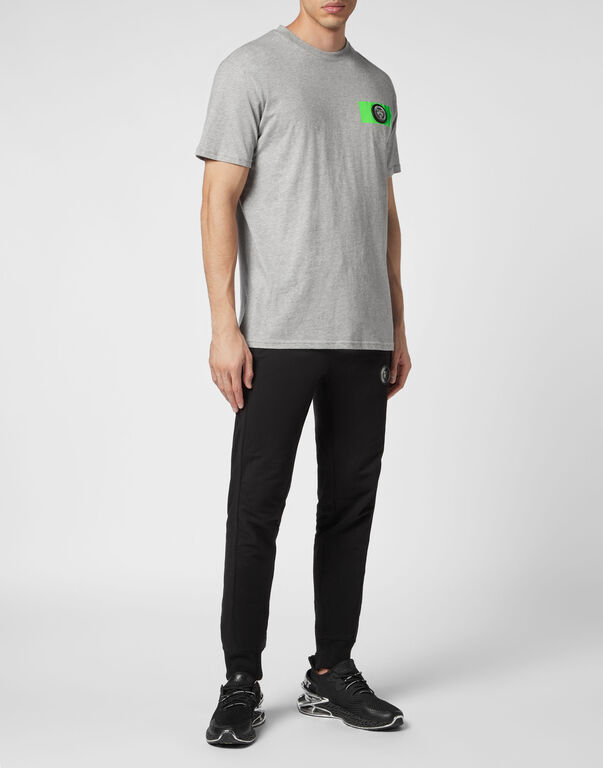 Plein Sport T-shirt Round Neck SS Scratch Grey