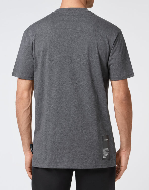 Plein Sport T-shirt Round Neck SS Statement Grey