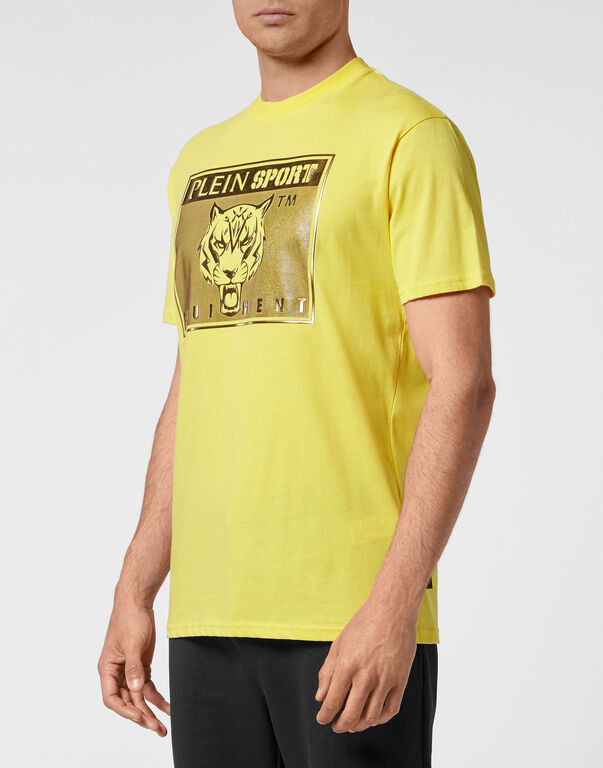 Plein Sport T-shirt Round Neck SS Statement Yellow