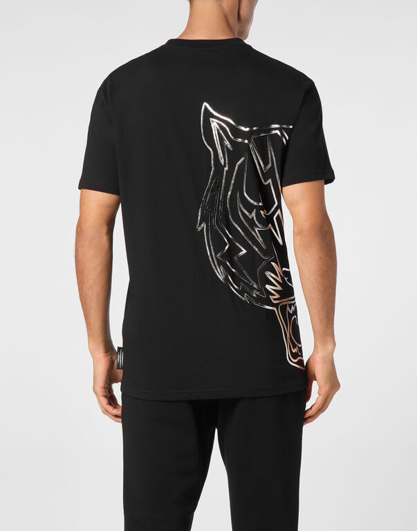 Plein Sport T-shirt Round Neck SS Tiger Black