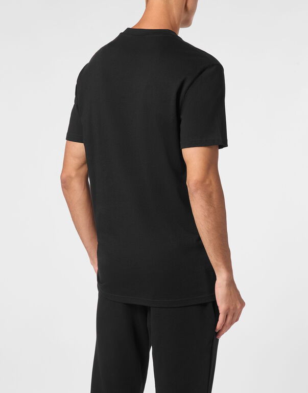 Plein Sport T-shirt Round Neck SS Tiger Black / Gold