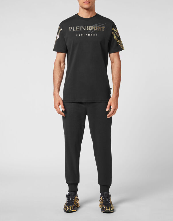Plein Sport T-shirt Round Neck SS Tiger Black / Gold