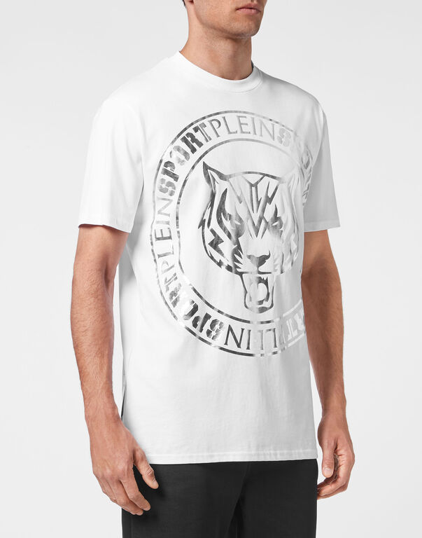 Plein Sport T-shirt Round Neck SS Tiger White