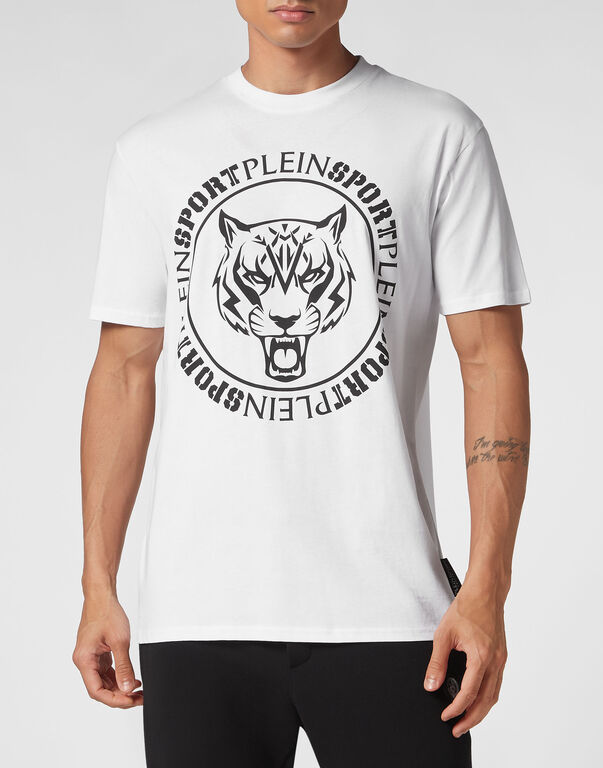 Plein Sport T-shirt Round Neck SS Tiger White
