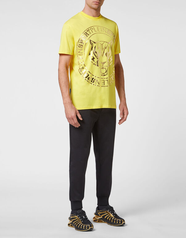 Plein Sport T-shirt Round Neck SS Tiger Yellow