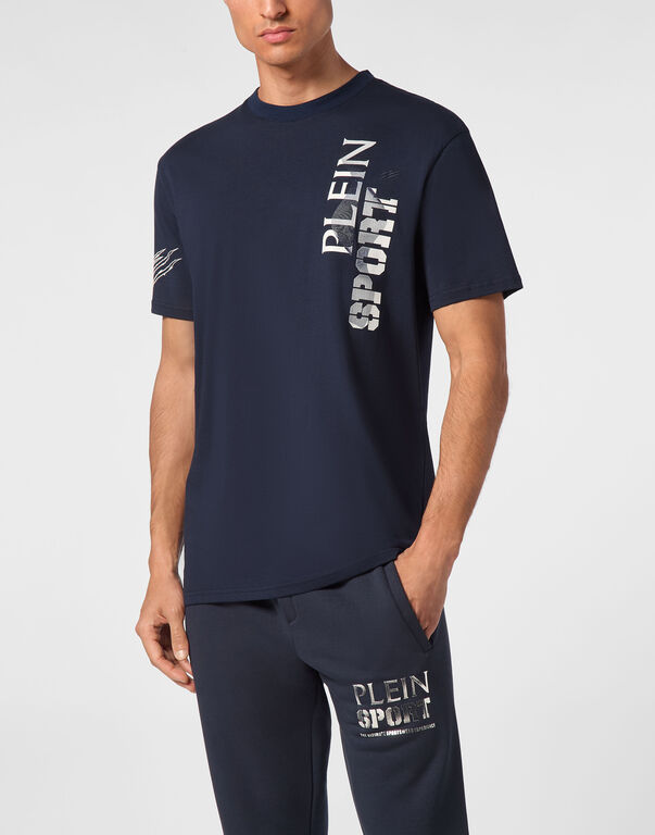 Plein Sport T-shirt Round Neck SS Wave Dark Blue