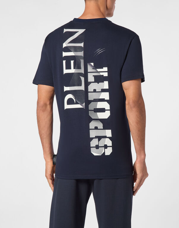 Plein Sport T-shirt Round Neck SS Wave Dark Blue