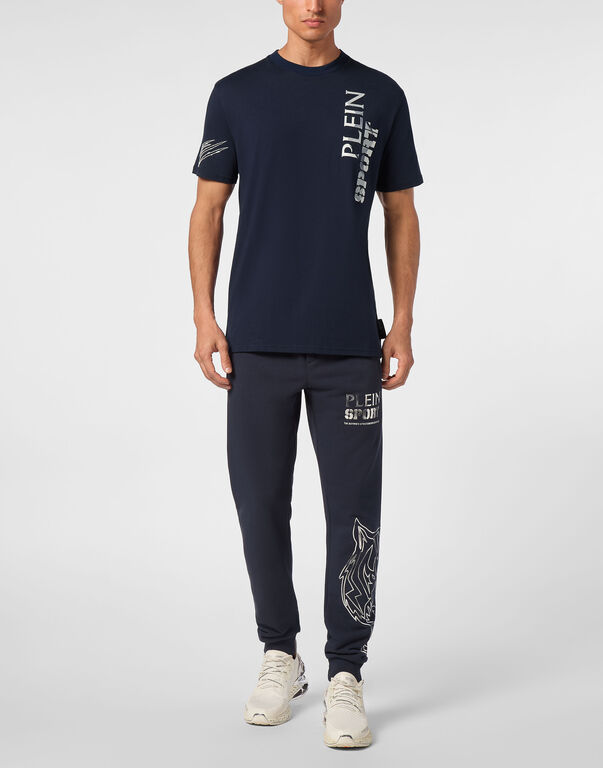 Plein Sport T-shirt Round Neck SS Wave Dark Blue