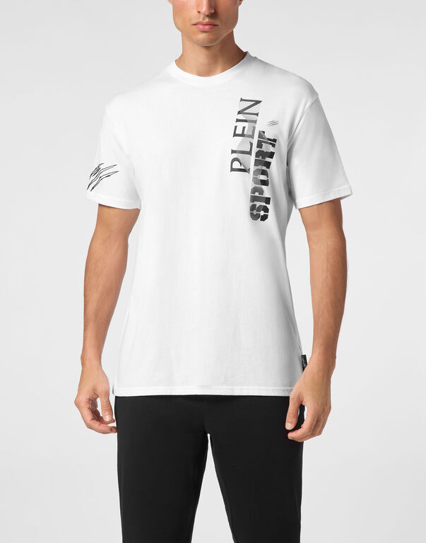 Plein Sport T-shirt Round Neck SS Wave White