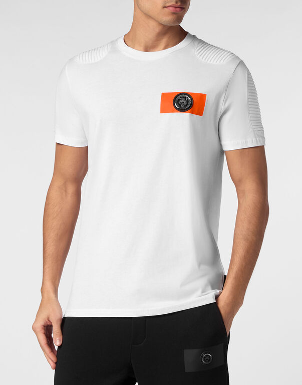 Plein Sport T-shirt Round Neck SS White / Orange