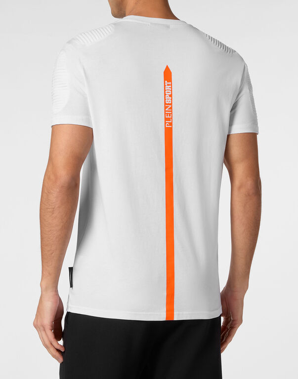 Plein Sport T-shirt Round Neck SS White / Orange