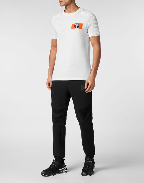 Plein Sport T-shirt Round Neck SS White / Orange