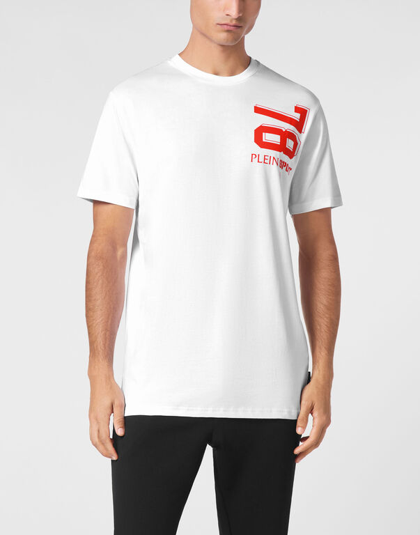 Plein Sport T-shirt Round Neck SS White / Orange