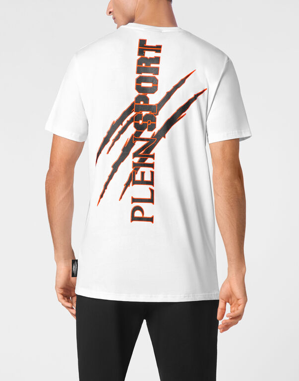 Plein Sport T-shirt Round Neck SS White / Orange