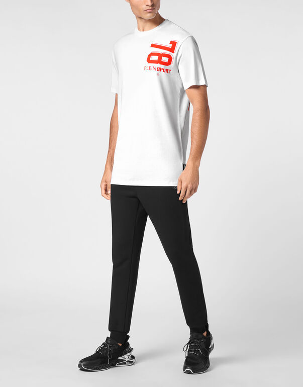 Plein Sport T-shirt Round Neck SS White / Orange