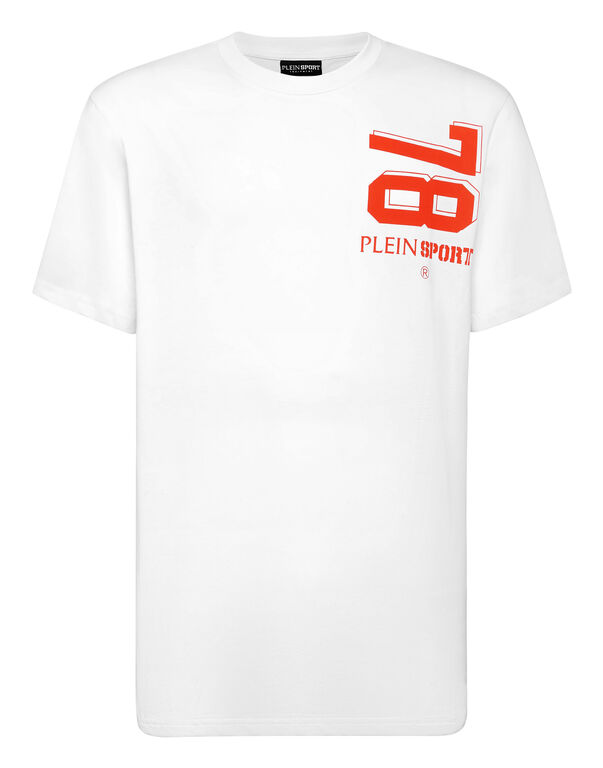 plein sport T-shirt Round Neck SS white / orange
