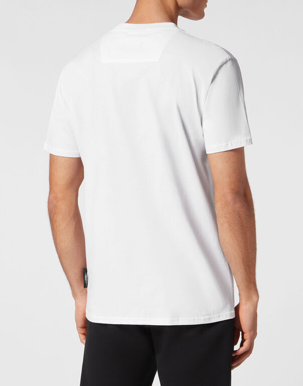 Plein Sport T-shirt Round Neck White / Black