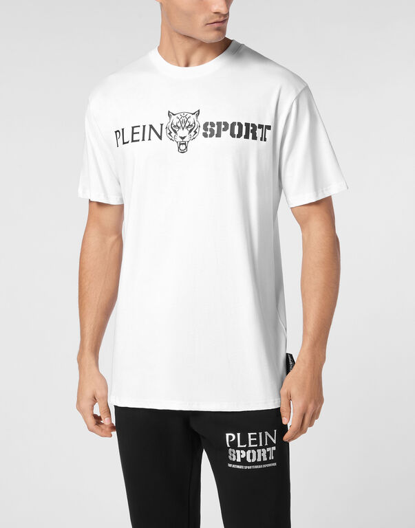 Plein Sport T-shirt Round Neck White / Black
