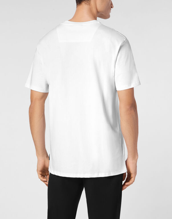 Plein Sport T-shirt Round Neck White / Black