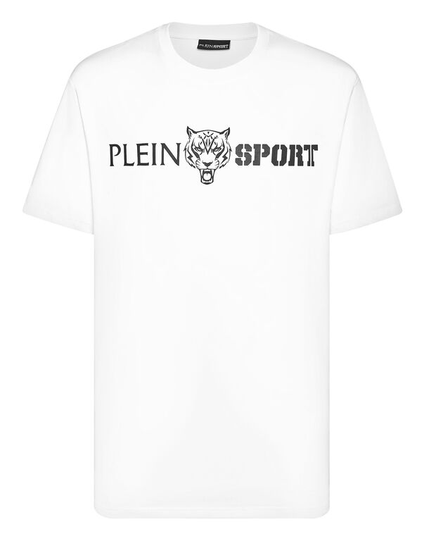 plein sport T-shirt Round Neck white / black
