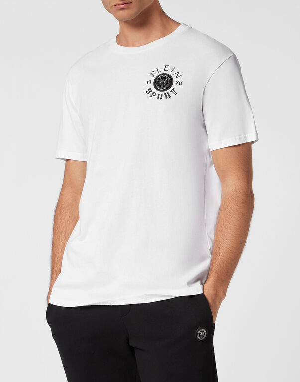 Plein Sport T-shirt Round Neck White / Black