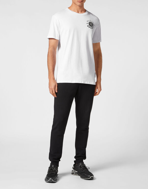 Plein Sport T-shirt Round Neck White / Black