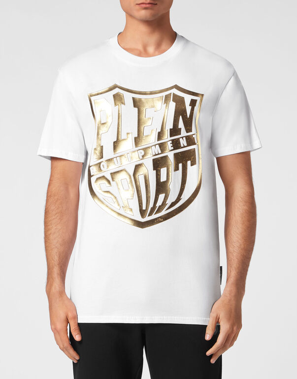 Plein Sport T-shirt Round Neck White / Gold