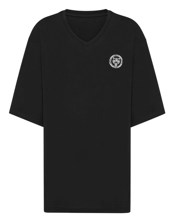 plein sport T-shirt V-Neck SS black