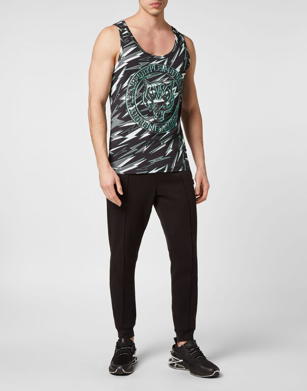 Plein Sport Tank Top Black/mint Green