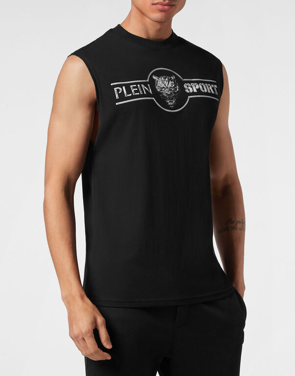 Plein Sport Tank Top Chrome Scratch Edition Black