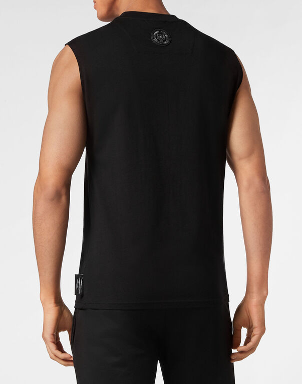 Plein Sport Tank Top Chrome Scratch Edition Black