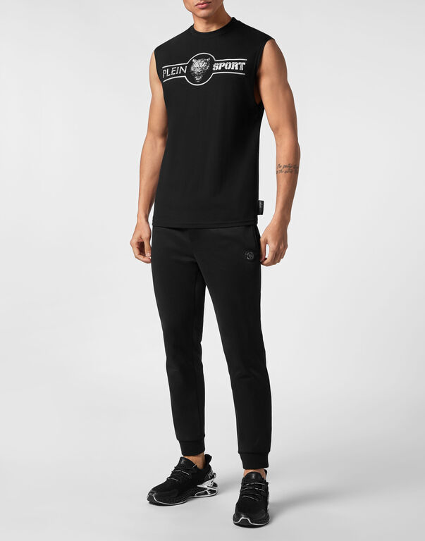 Plein Sport Tank Top Chrome Scratch Edition Black