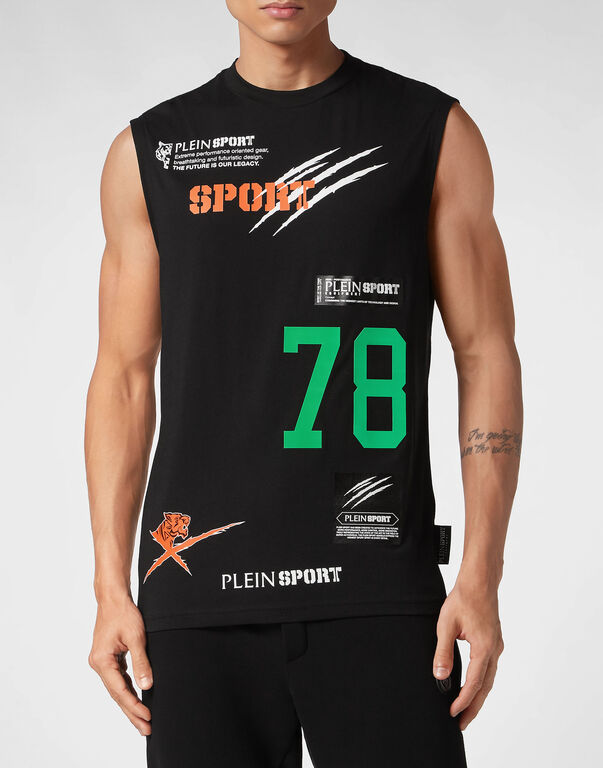 Plein Sport Tank Top Multilogo Black