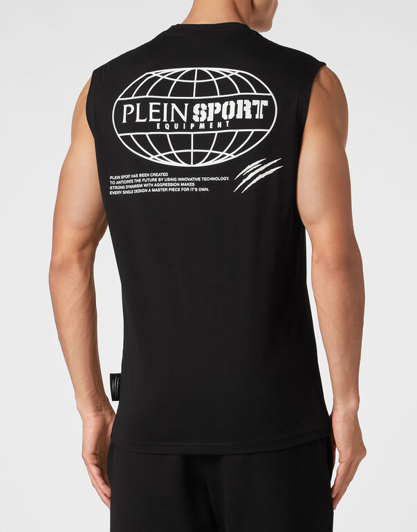 Plein Sport Tank Top Multilogo Black
