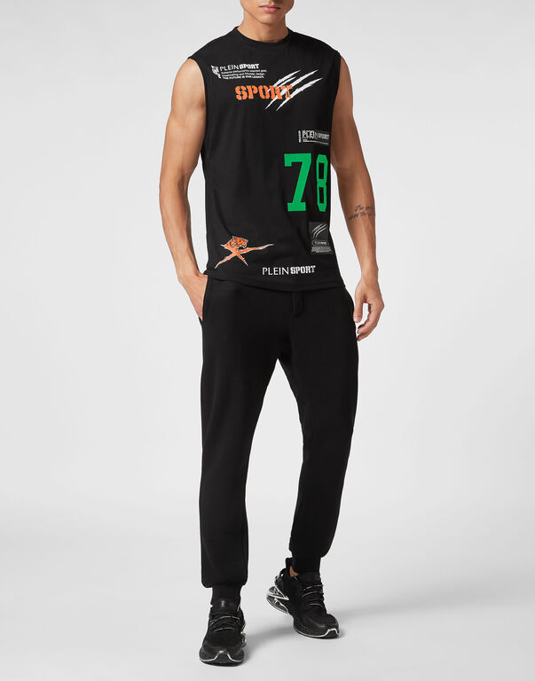 Plein Sport Tank Top Multilogo Black