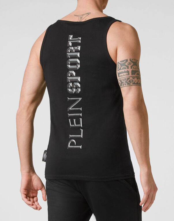 Plein Sport Tank Top Tiger Black / Black