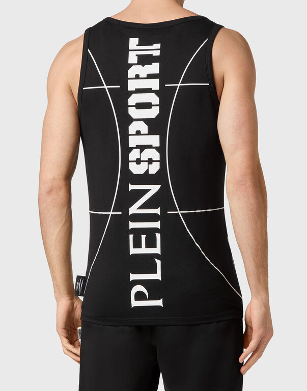 Plein Sport Tank Top Tiger Black / White