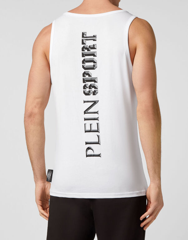 Plein Sport Tank Top Tiger White / Black