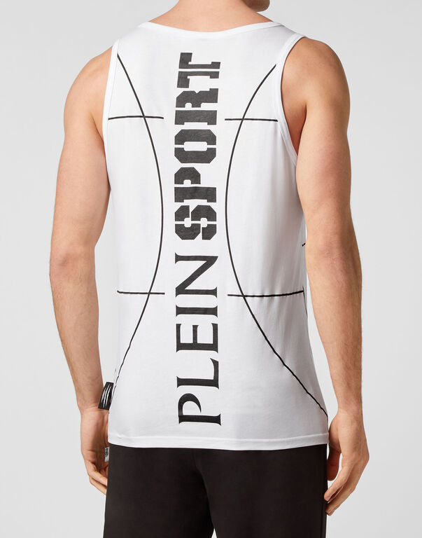 Plein Sport Tank Top Tiger White / Black