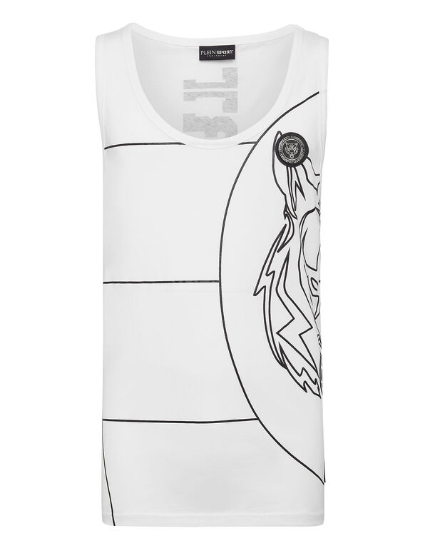 plein sport Tank top Tiger white / black