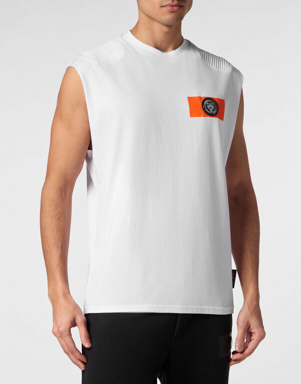 Plein Sport Tank Top White / Orange