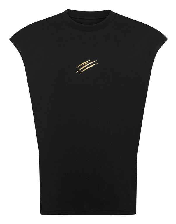 plein sport Tanktop T-shirt Label black/light gold