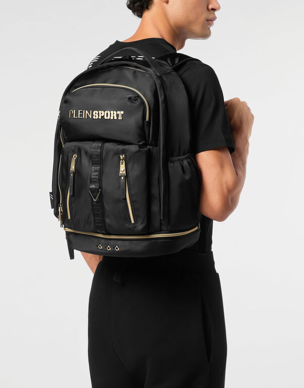 Plein Sport Technical Backpack PS Black/light Gold