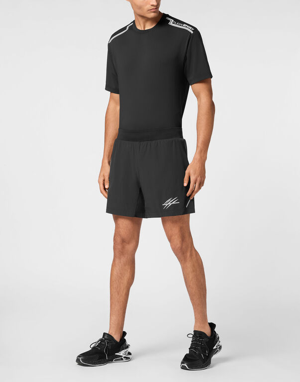 Plein Sport Technical Running Shorts Scratch Black