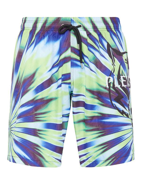 plein sport Tie-Dye Swim-Trunks Tiger multicolor