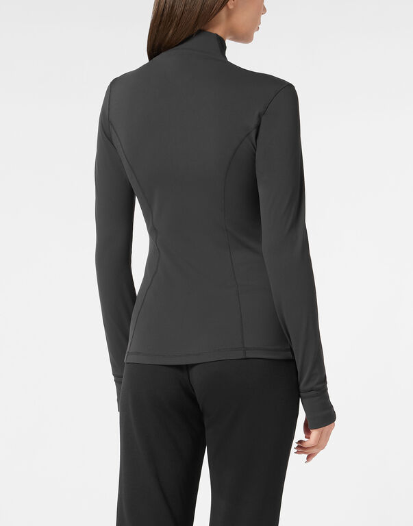 Plein Sport Zipped Jogging Top Black