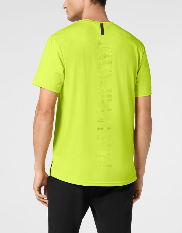 Plein Sport Reflective T-shirt Round Neck SS Yellow Fluo