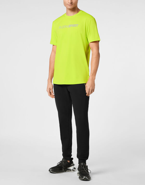 Plein Sport Reflective T-shirt Round Neck SS Yellow Fluo