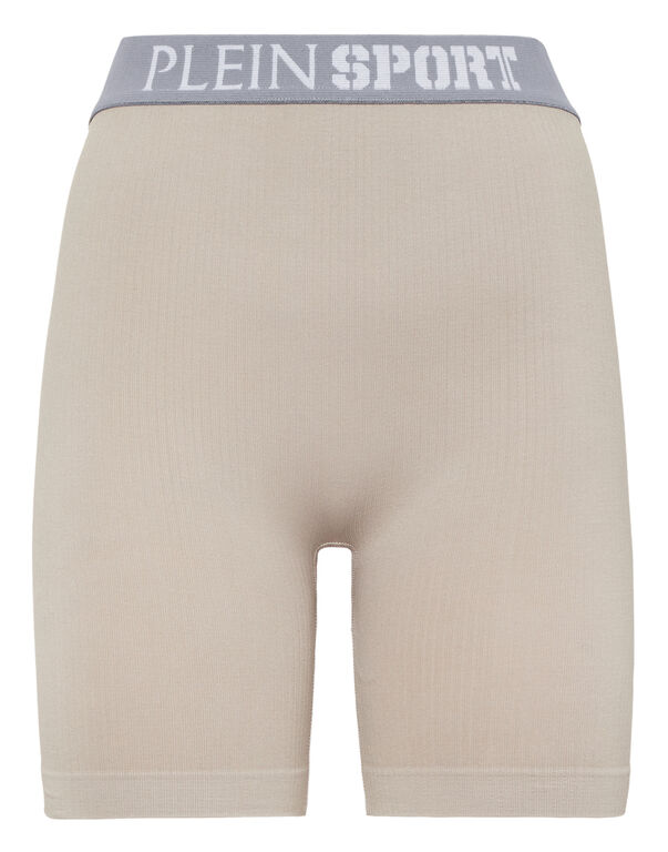 plein sport Rib Seamless Biker Shorts Logo dark grey