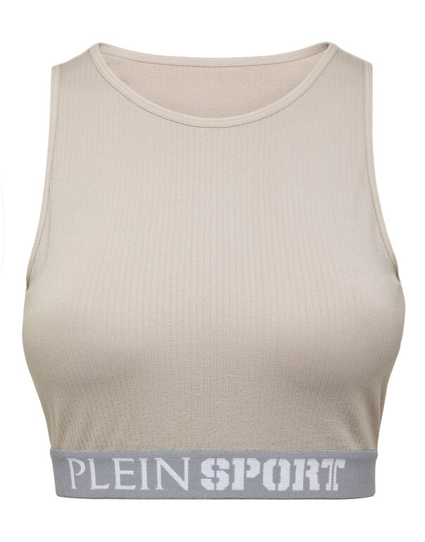 plein sport Rib Seamless Training Sport Bra Logo dark grey